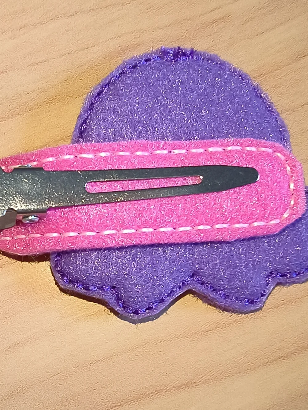 Purple Octopus Kids Hair Clip - Cute Felt Sea Toy